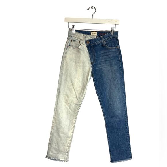 Alice + Olivia Jeans Boyfriend Jeans Two
Tone Blue 24 asymmetrical - Picture 5 of 10
